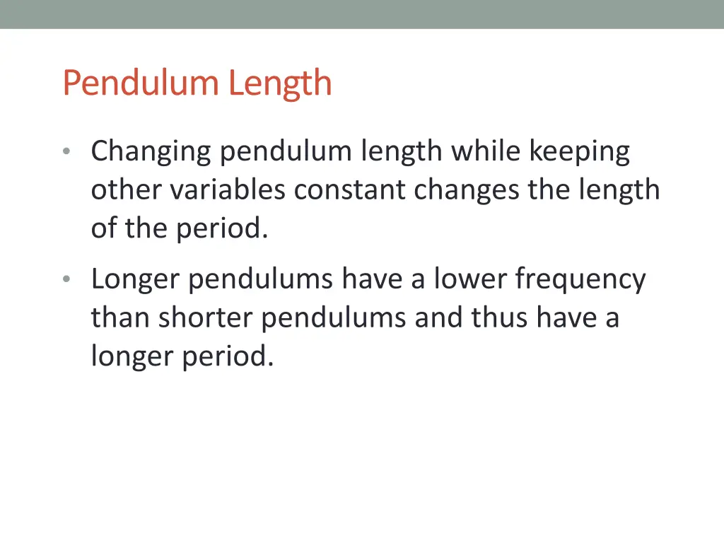 pendulum length