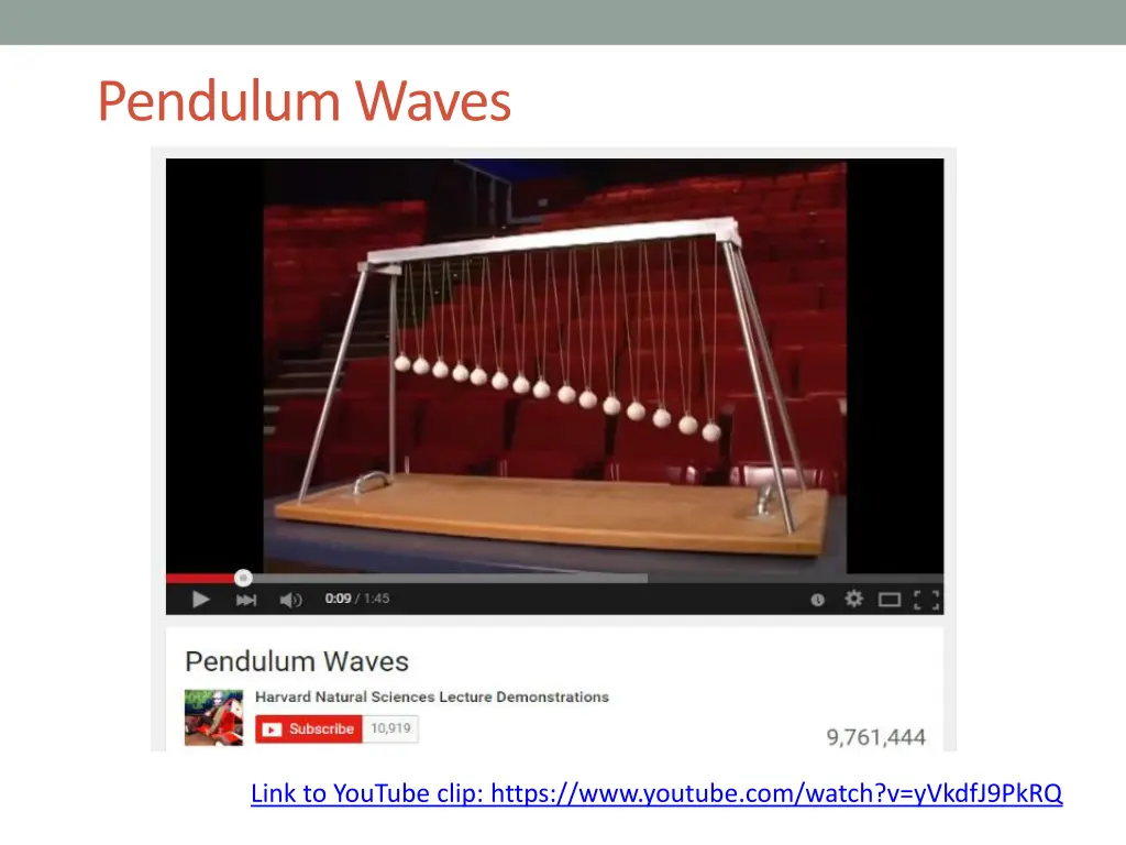 pendulum waves