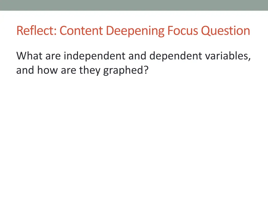 reflect content deepening focus question