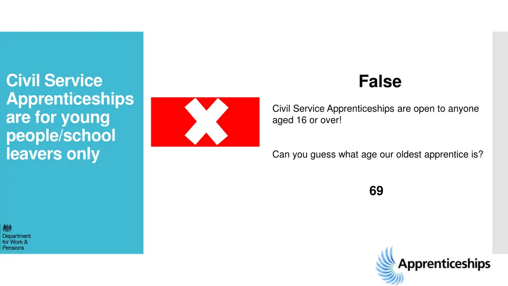 civil service apprenticeships are for young