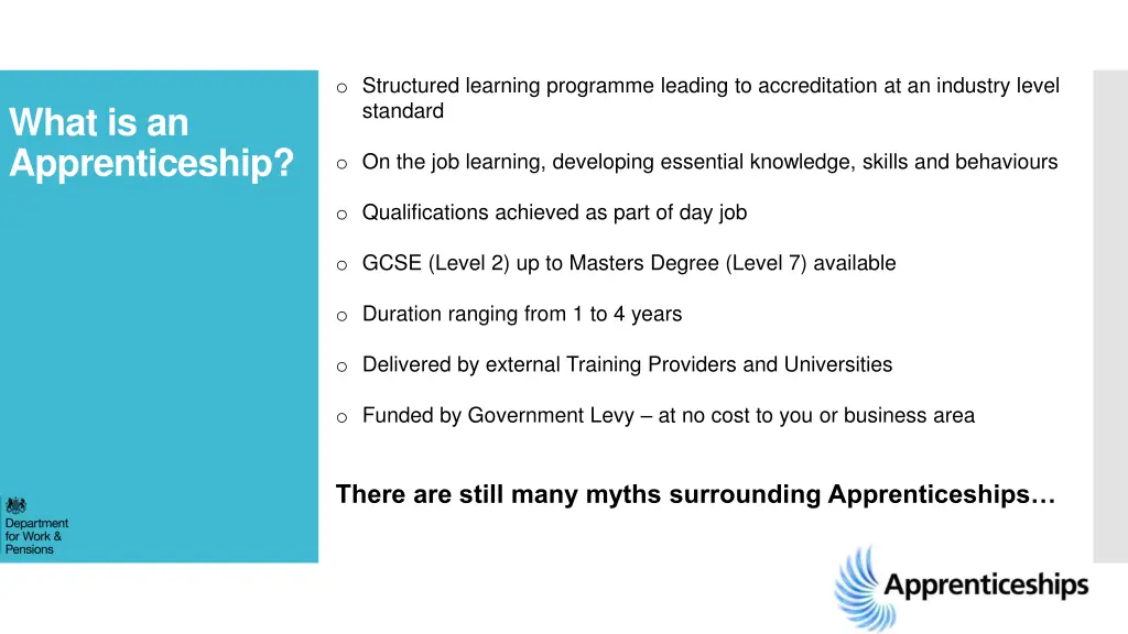 o structured learning programme leading