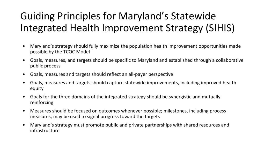 guiding principles for maryland s statewide