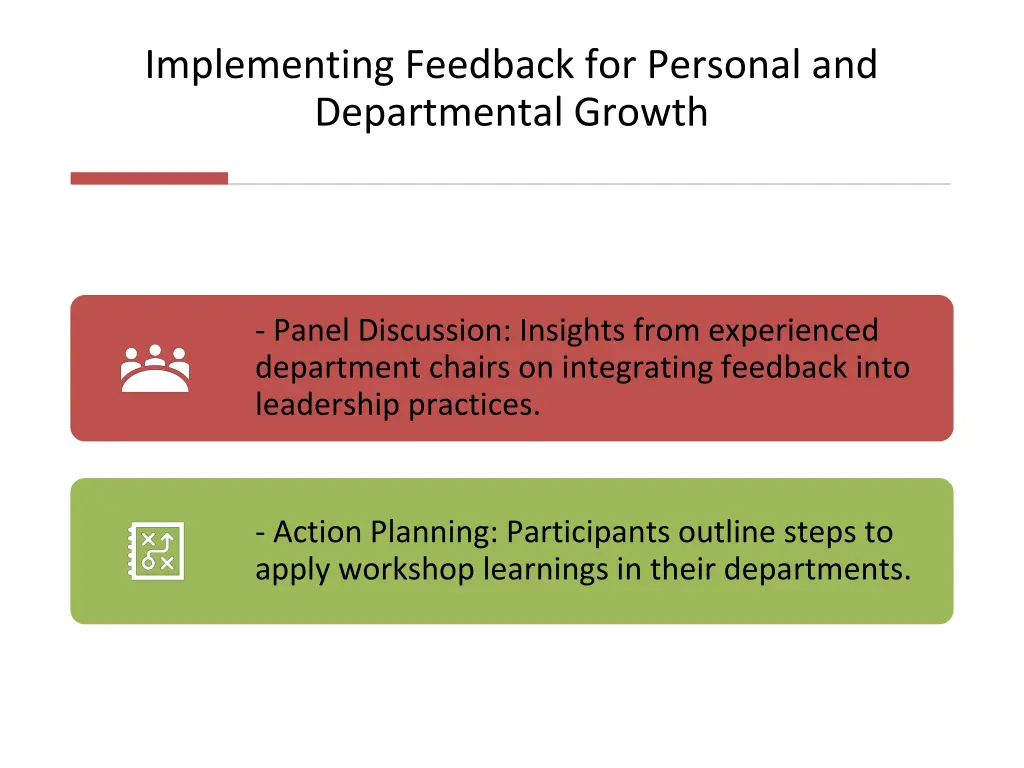 implementing feedback for personal