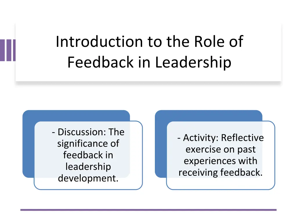 introduction to the role of feedback in leadership