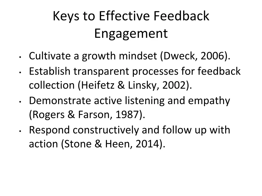 keys to effective feedback engagement
