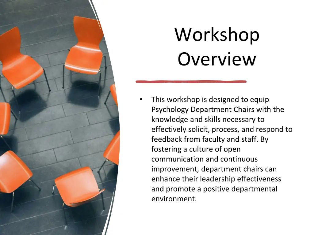 workshop overview