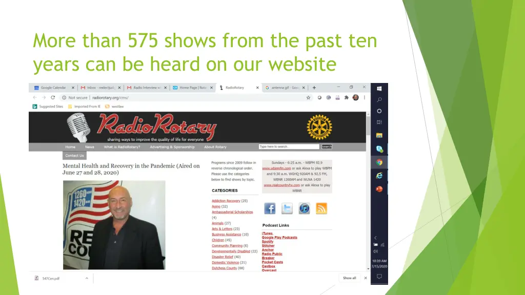 more than 575 shows from the past ten years