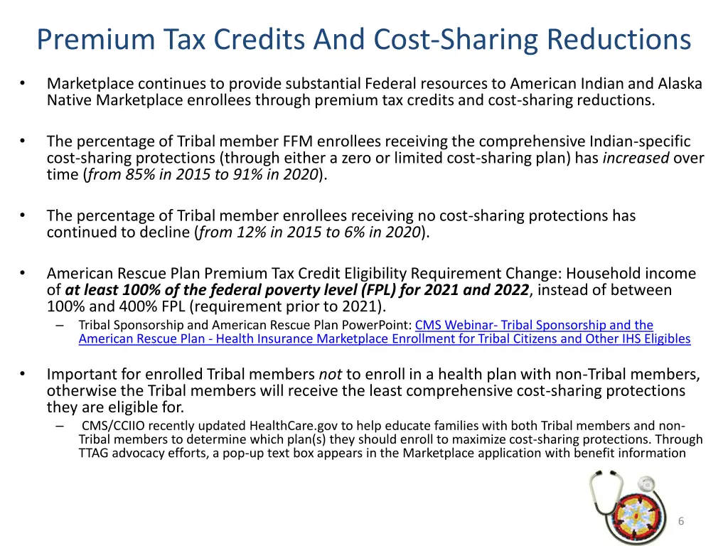 premium tax credits and cost sharing reductions