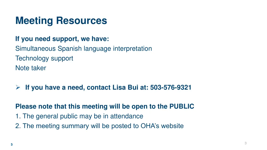 meeting resources