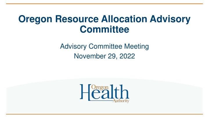 oregon resource allocation advisory committee