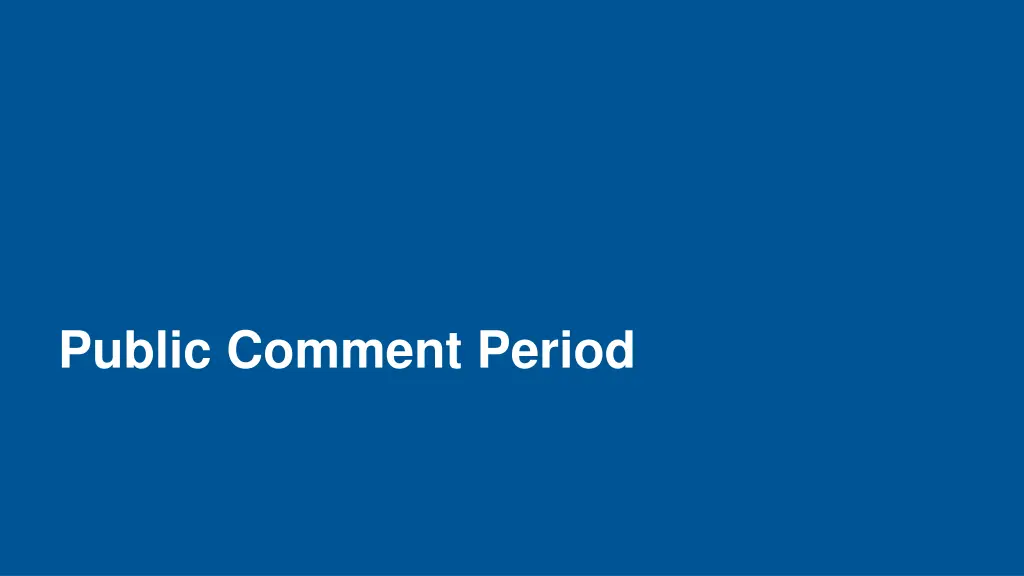 public comment period