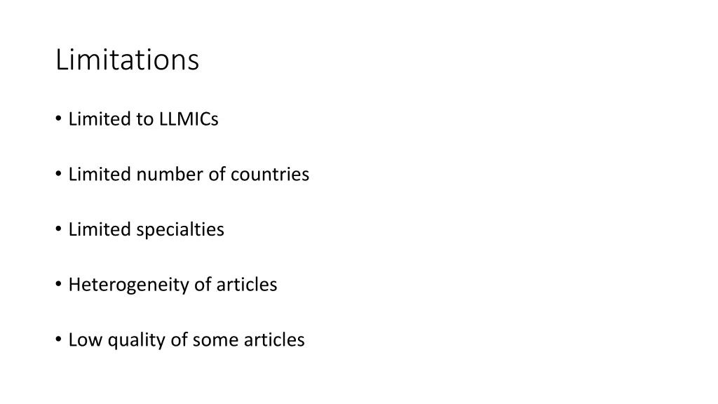 limitations