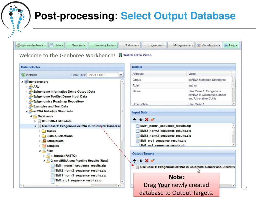post processing select output database