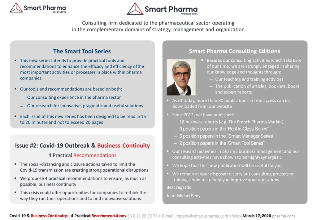consulting firm dedicated to the pharmaceutical