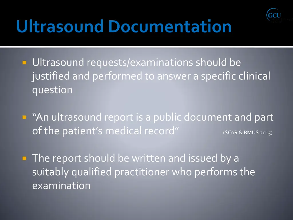 ultrasound requests examinations should