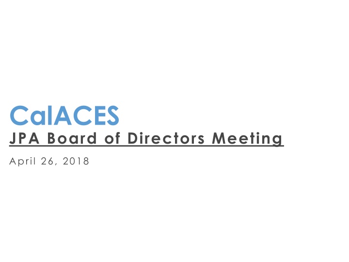 calaces jpa board of directors meeting