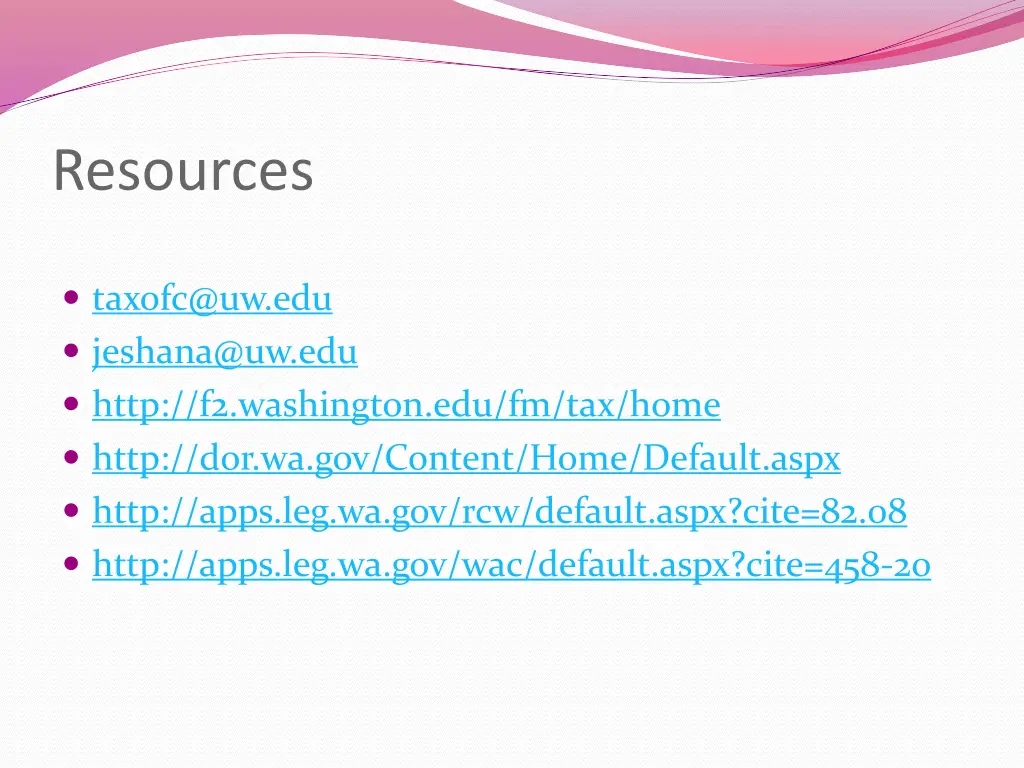 resources