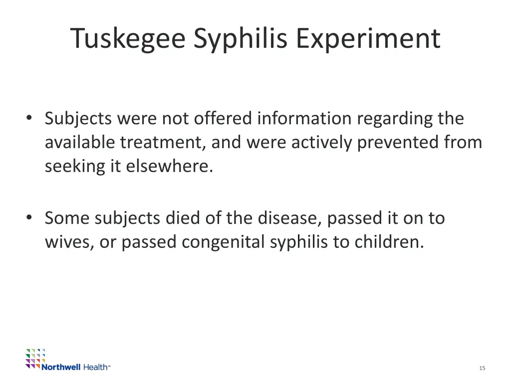 tuskegee syphilis experiment