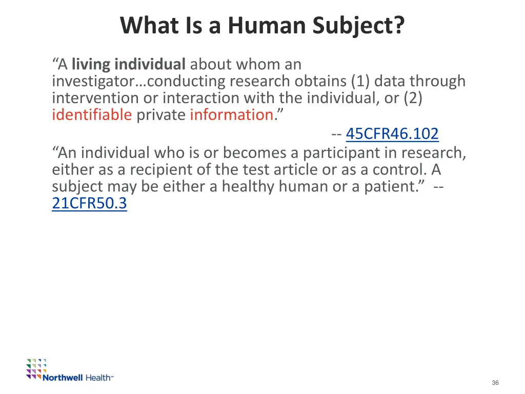 what is a human subject