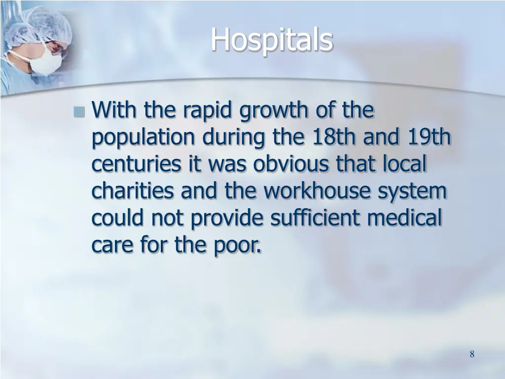 hospitals