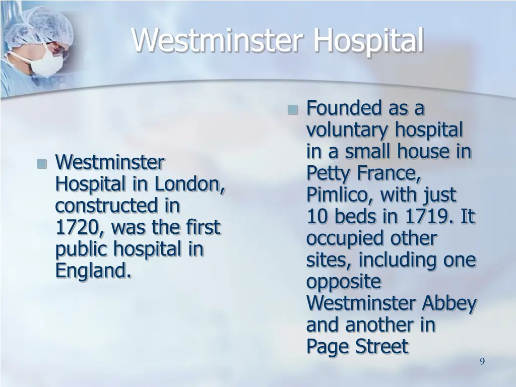 westminster hospital