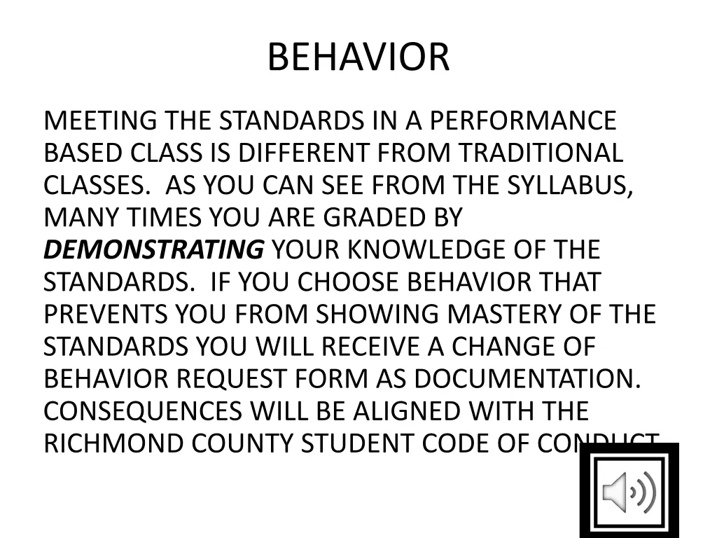behavior