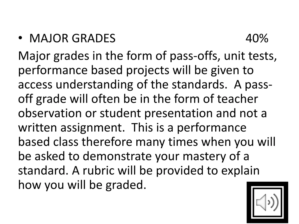 major grades major grades in the form of pass
