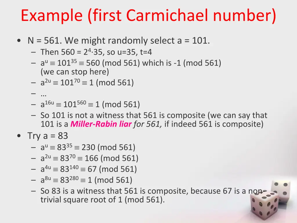 example first carmichael number