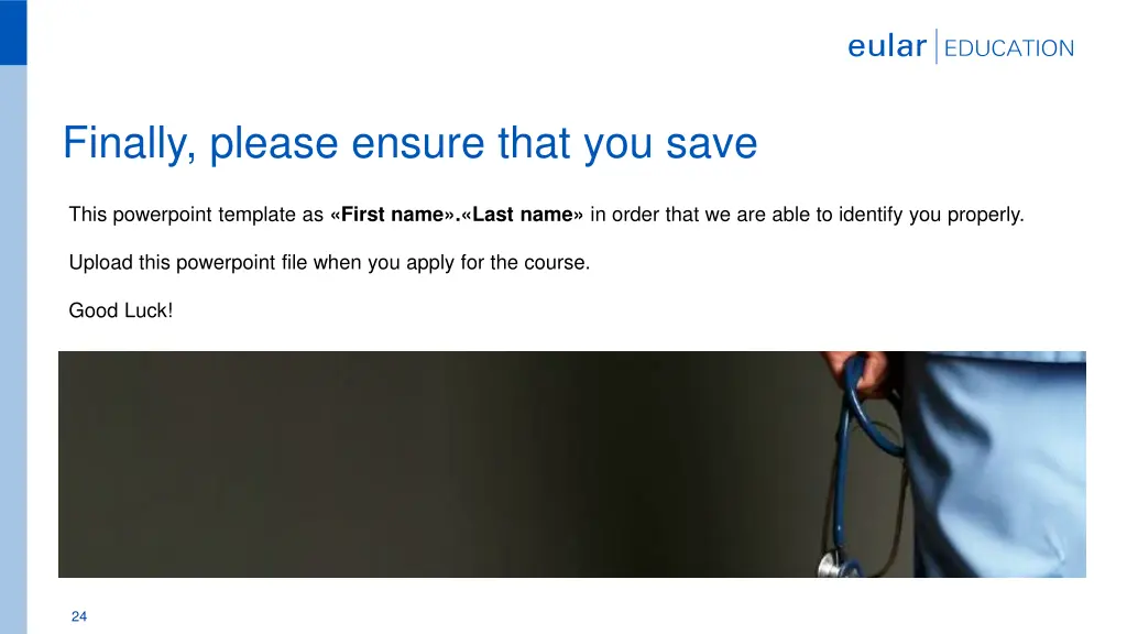 finally please ensure that you save