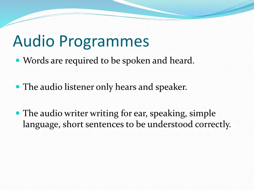 audio programmes