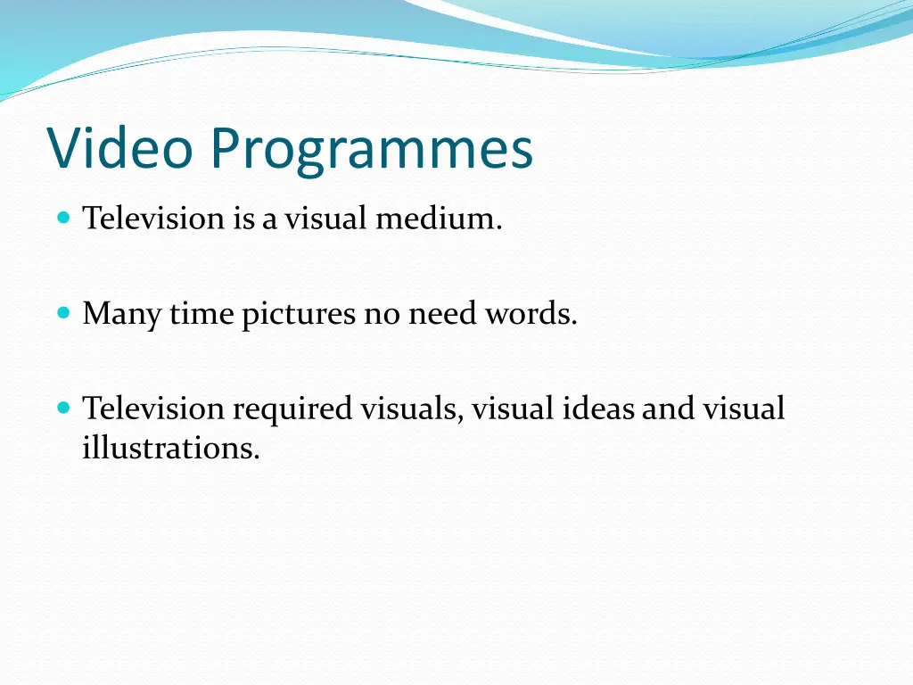 video programmes