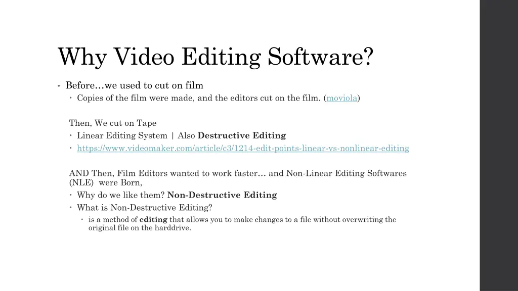 why video editing software