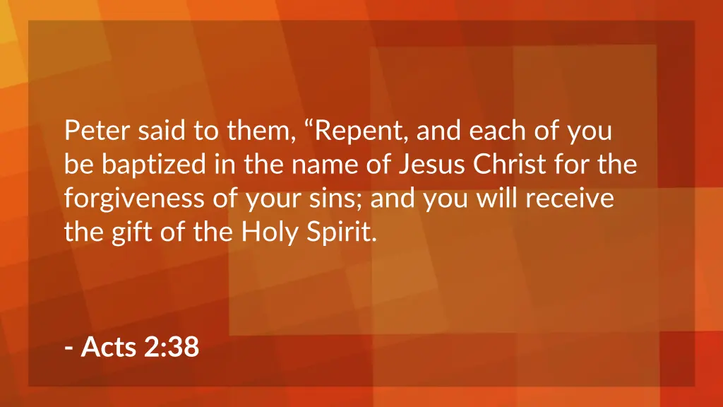 peter said to them repent and each