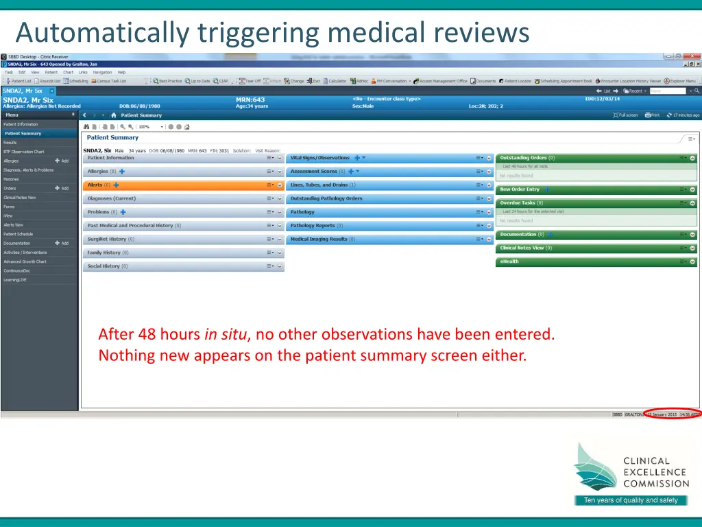 automatically triggering medical reviews 1