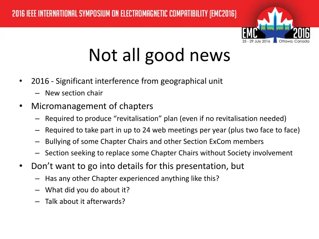 not all good news