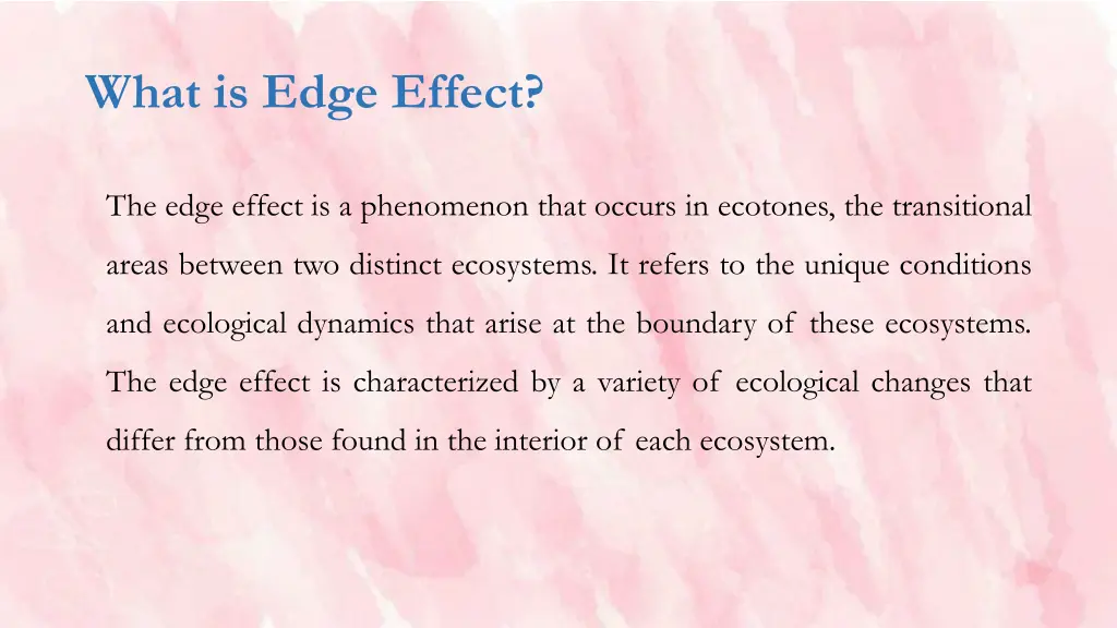 what is edge effect