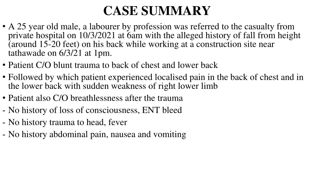 case summary