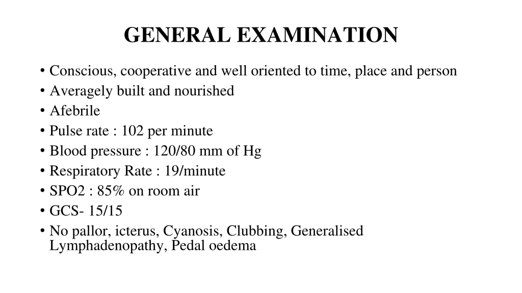 general examination