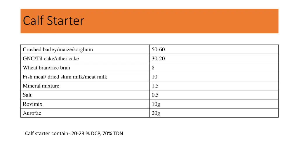 calf starter