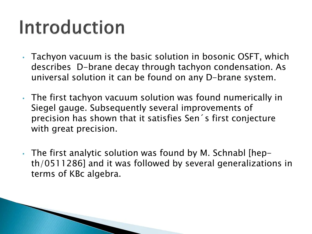 tachyon vacuum is the basic solution in bosonic