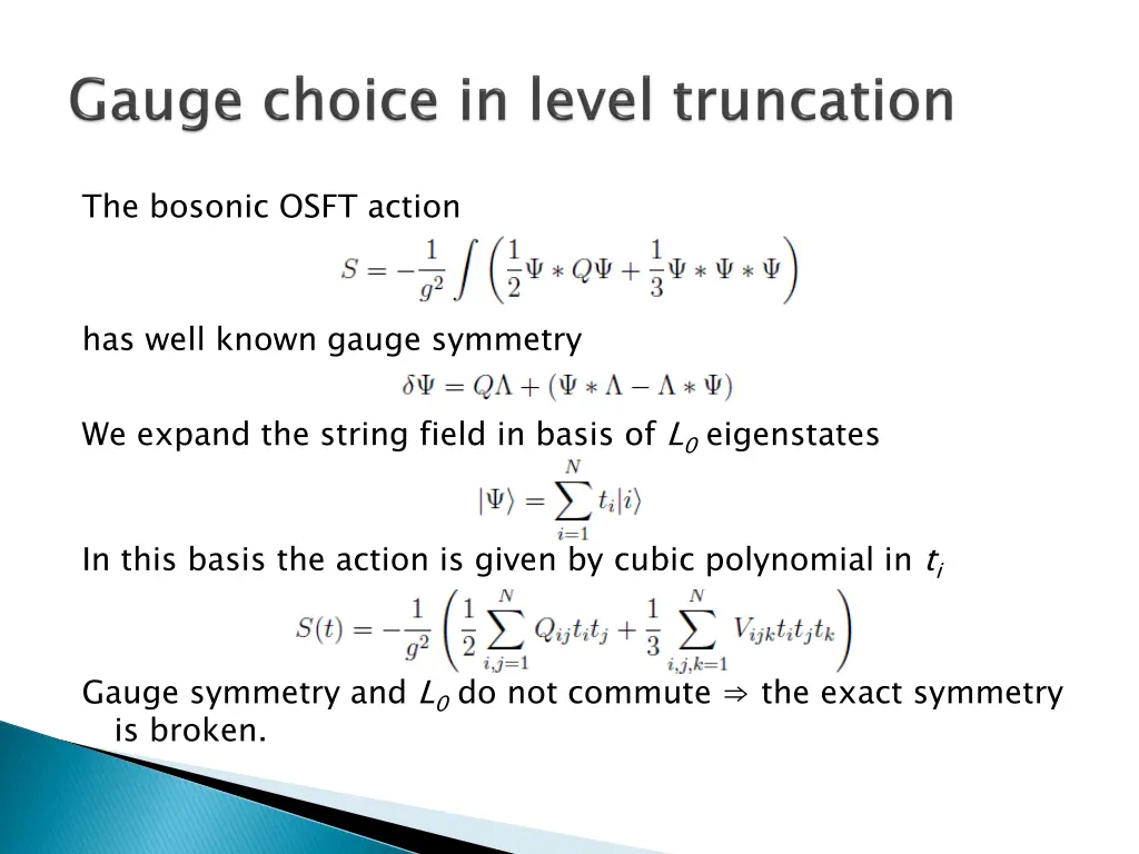 the bosonic osft action