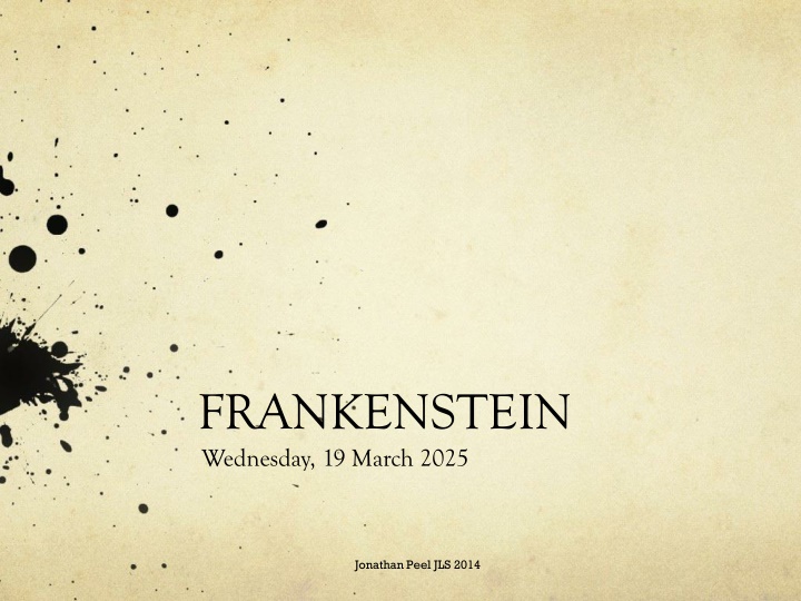 frankenstein wednesday 19 march 2025