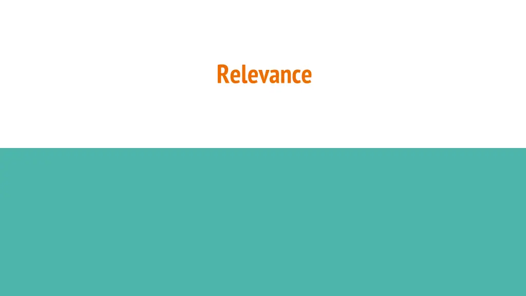 relevance