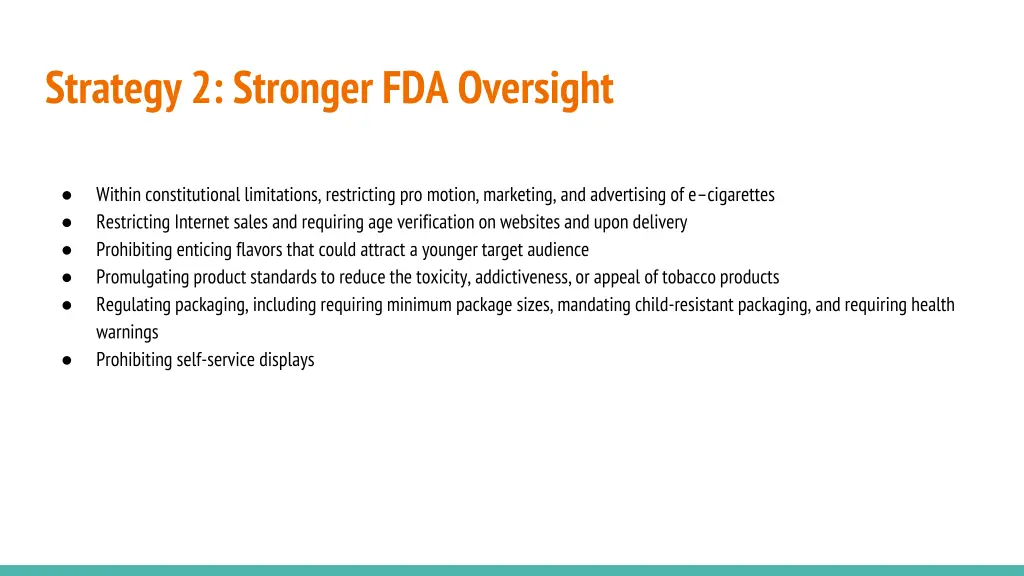 strategy 2 stronger fda oversight