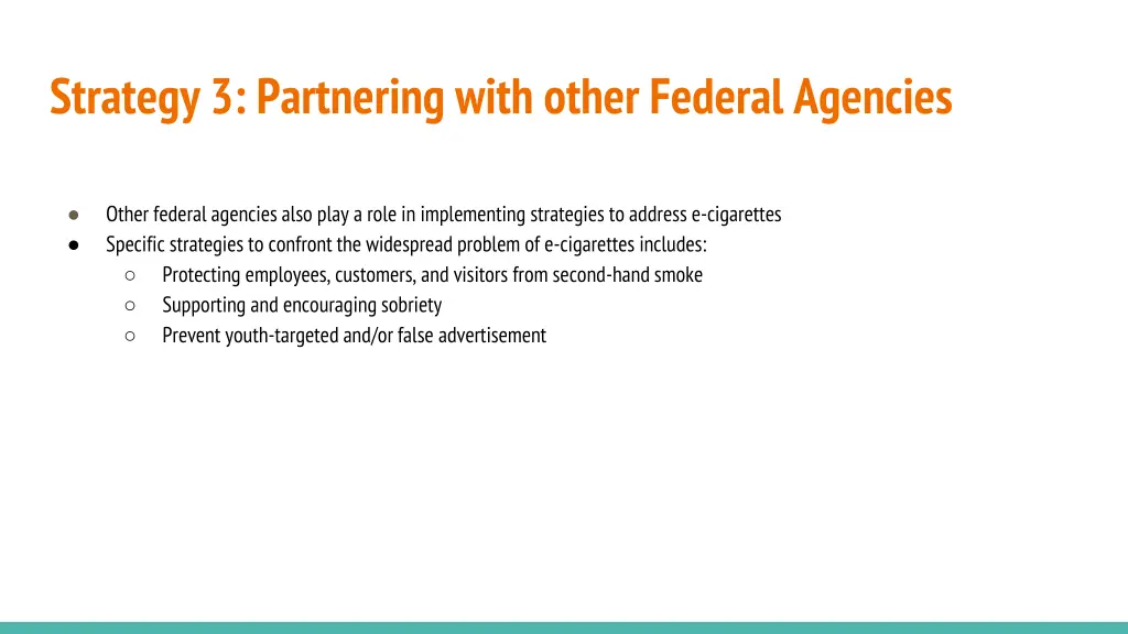strategy 3 partnering with other federal agencies