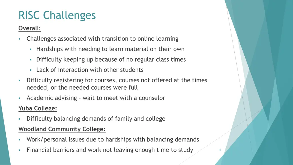 risc challenges