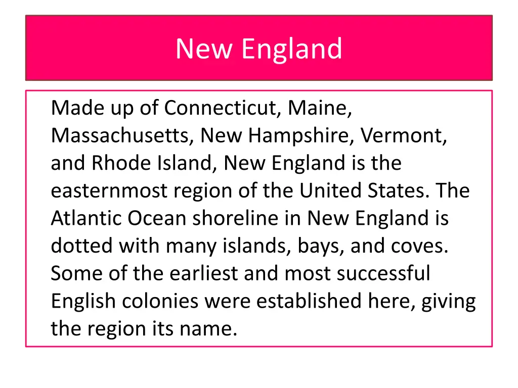 new england