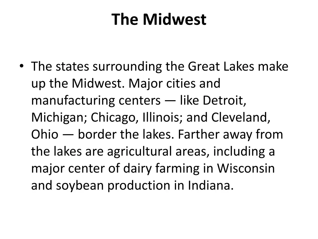 the midwest