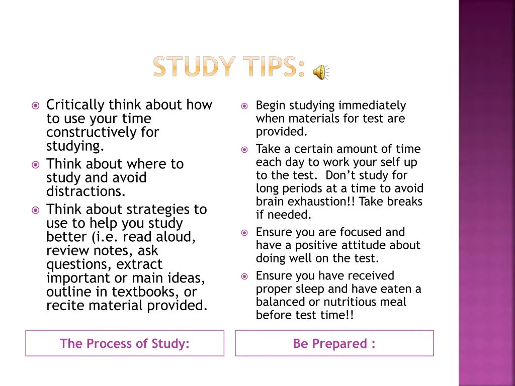 study tips