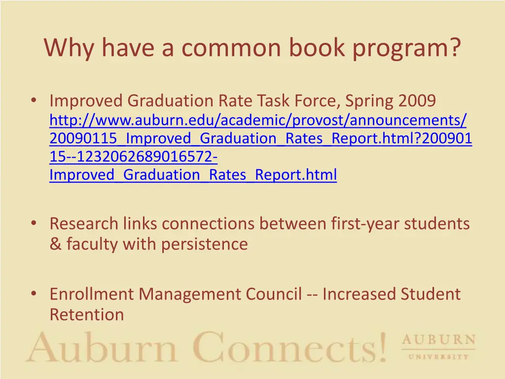 why have a common book program
